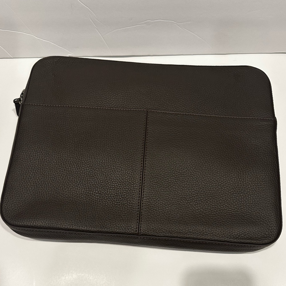 Mark & Graham Pebble Leather Laptop Zipper Top Case